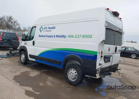 2019 Ram Promaster 1500 High Roof 136 Wb z USA, uszkodzony, nr VIN 3C6TRVBG9KE501240